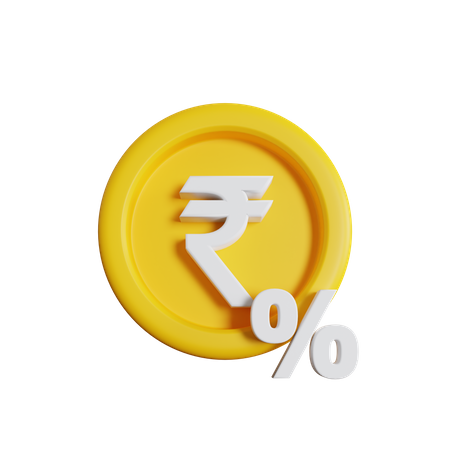Imposto sobre rupia  3D Icon