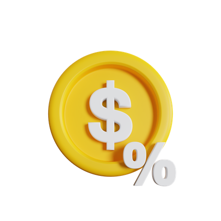 Imposto sobre dinheiro  3D Icon
