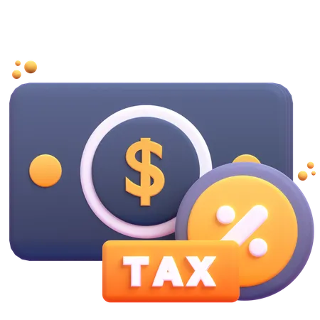 Imposto sobre dinheiro  3D Icon