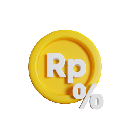 Imposto sobre rupia  3D Icon