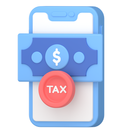 Paiement des taxes en ligne  3D Icon