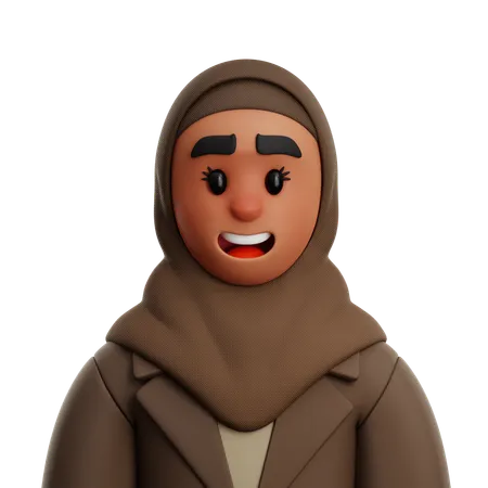 Imprenditrice che indossa l'hijabscarf  3D Icon