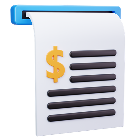 Impresión de billetes  3D Icon