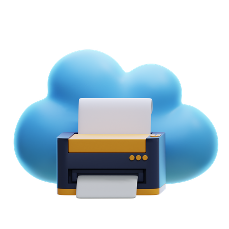 Impresión en la nube  3D Icon
