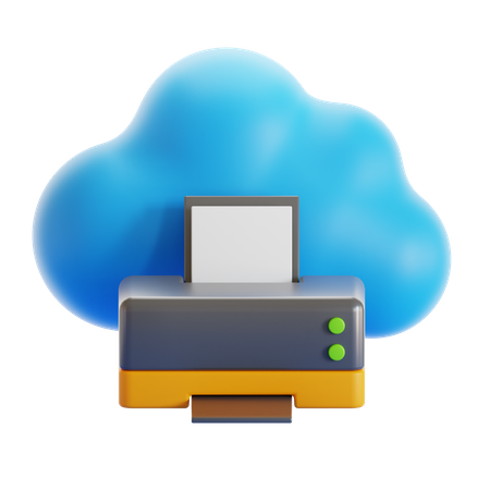 Impresión en la nube  3D Icon