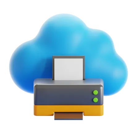 Impresión en la nube  3D Icon