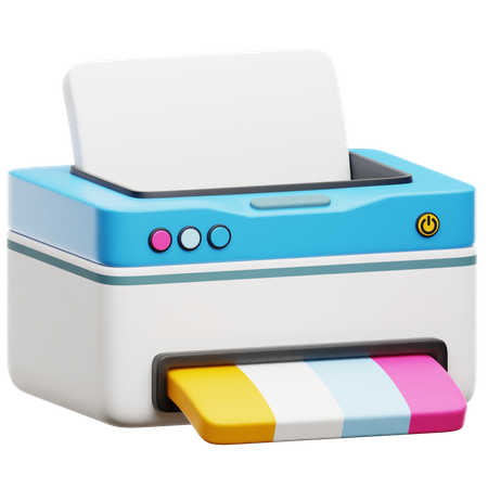Impresora a color  3D Icon