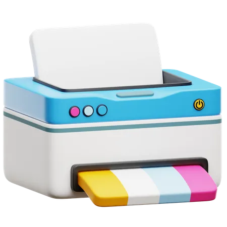 Impresora a color  3D Icon