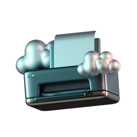 Impresora inteligente en la nube  3D Icon