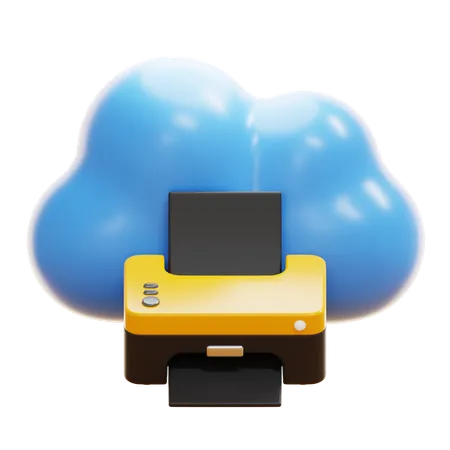 Impresora en la nube  3D Icon