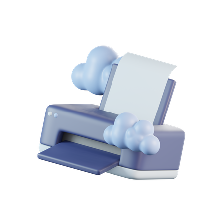Impresora en la nube  3D Icon