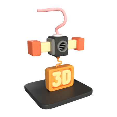 Imprimindo texto 3d  3D Icon