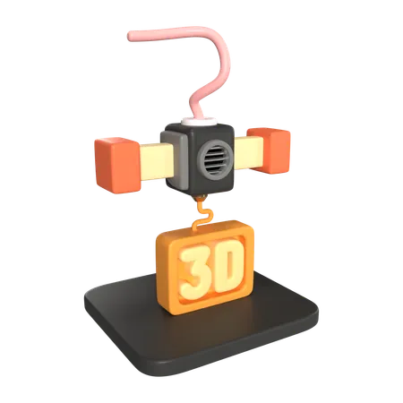 Imprimindo texto 3d  3D Icon