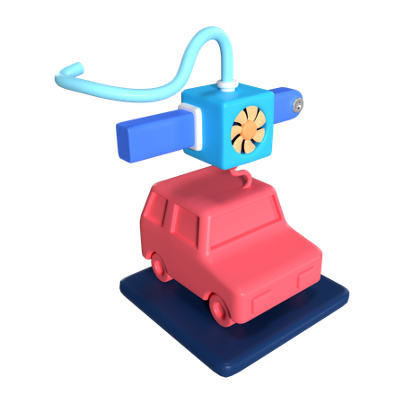 Carro de impressão  3D Icon