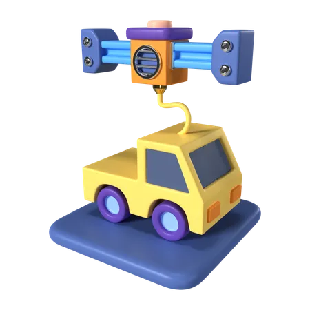 Carro de impressão  3D Icon