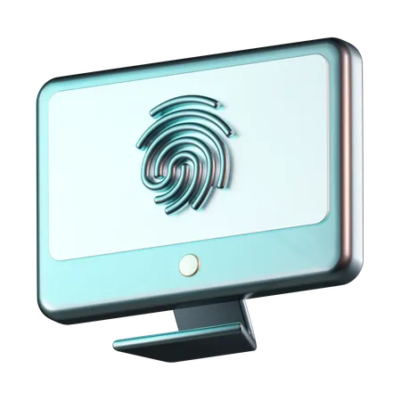 Impressão digital do computador  3D Icon