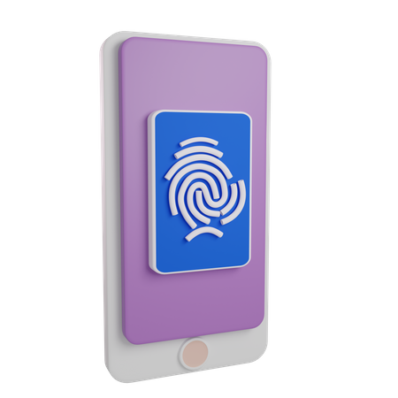 Impressões digitais no celular  3D Icon