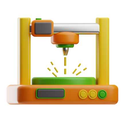 Impressora a laser  3D Icon