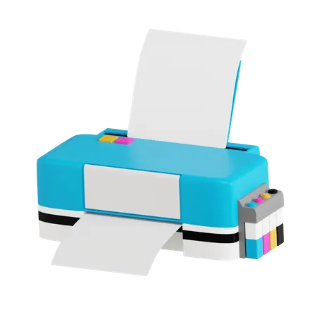 Impressora colorida  3D Icon