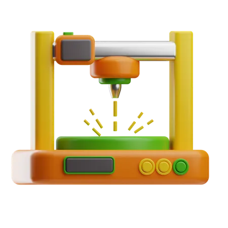 Imprimante laser  3D Icon