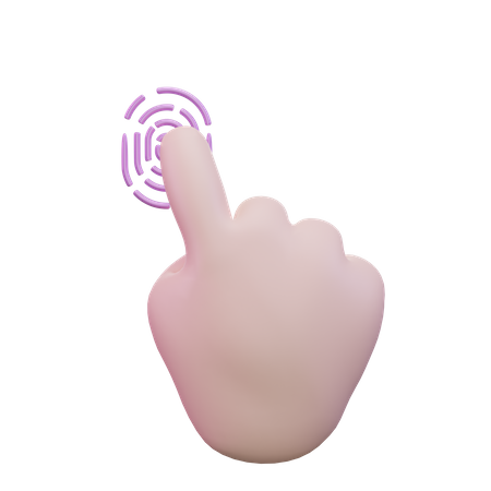 Gesto de la mano con el dedo impreso  3D Icon
