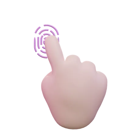 Gesto de la mano con el dedo impreso  3D Icon
