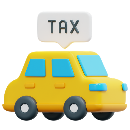 Impuesto al automóvil  3D Icon