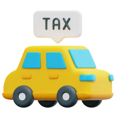 Impuesto al automóvil  3D Icon