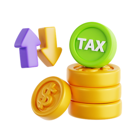 Impuesto sobre las ganancias de capital  3D Icon