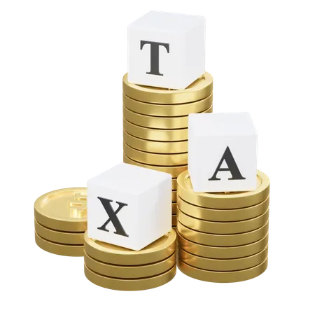 Impuesto financiero  3D Icon