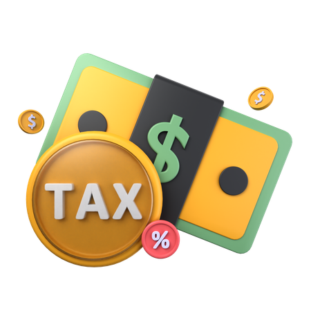 Impuesto financiero  3D Icon