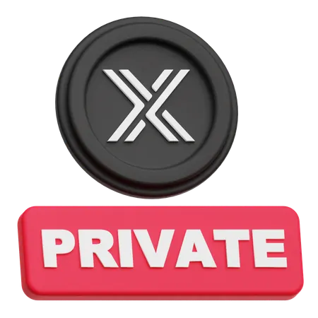 Privado imutável  3D Icon