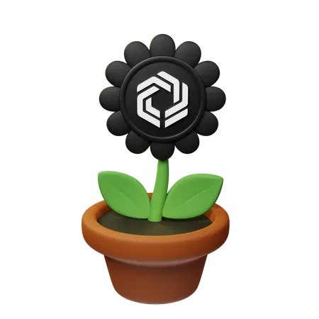 Imx Crypto Plant Pot  3D Icon