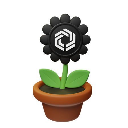 Pot de plante crypto imx  3D Icon