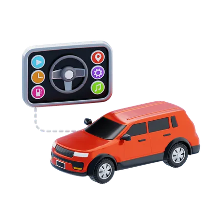 Technologie im Auto  3D Icon