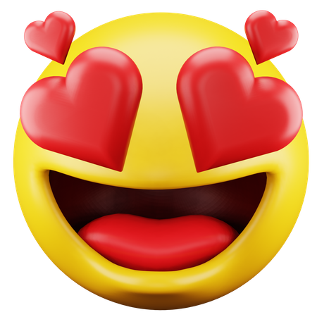 In Love Emoji  3D Icon