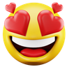 in love emoji 3d illustration