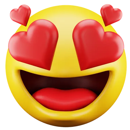 In Love Emoji  3D Icon