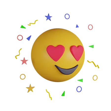 In Love Emoji 3 D Icon Contains PNG BLEND GLTF And OBJ Files 3D Icon