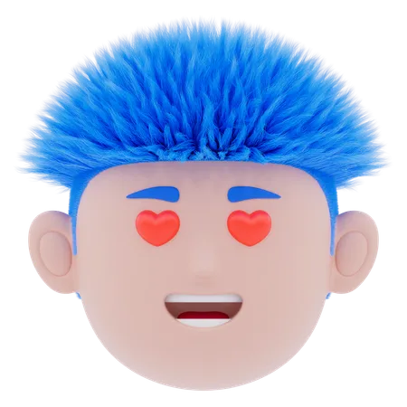 In Love Face  3D Icon