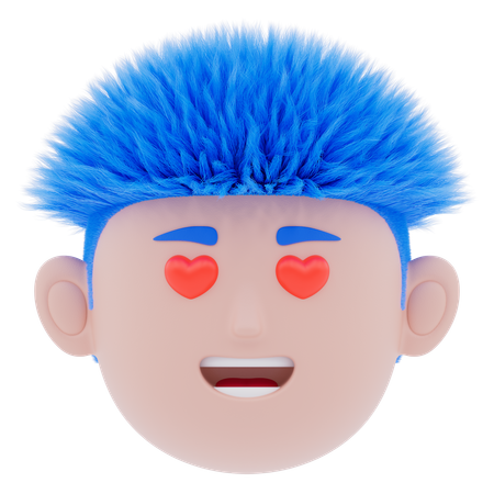 In Love Face  3D Icon