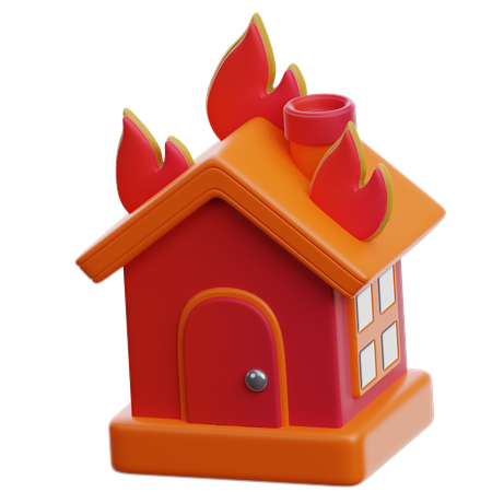 Feu de maison  3D Icon