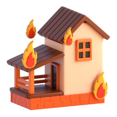 Incendio domestico  3D Icon