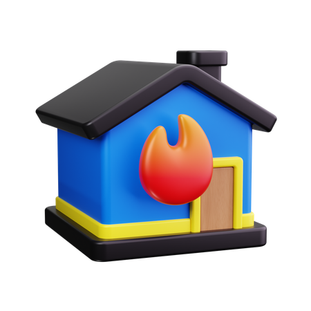 Fogo em casa  3D Icon