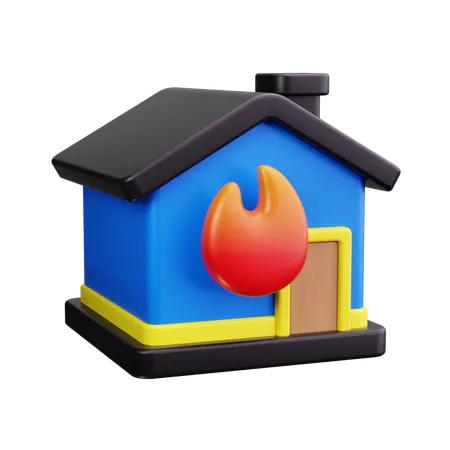 Fogo em casa  3D Icon