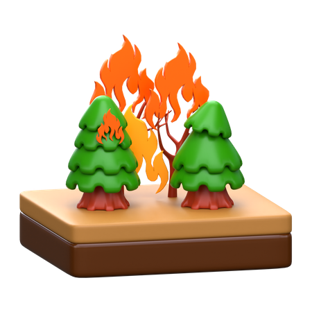 Incendio forestal  3D Icon