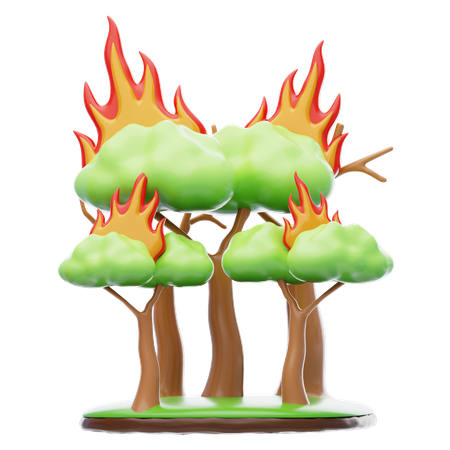 Incendio forestal  3D Icon