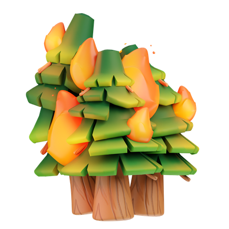 Incendio forestal  3D Icon
