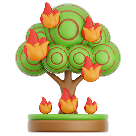Incendio forestal  3D Icon