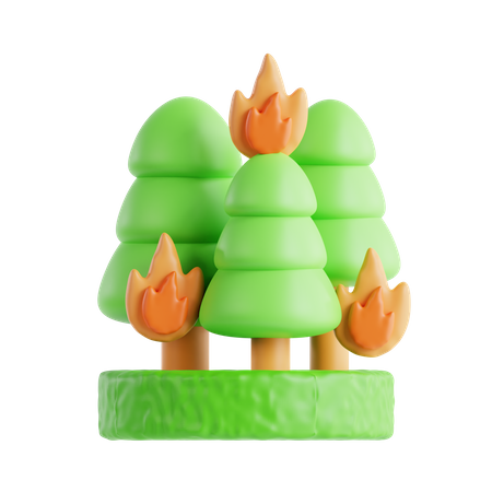 Incendio forestal  3D Icon